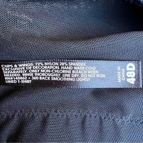 Torrid Black Simply Spacer Lightly Lined Lace 360° Back Smoothing Bra 48 D - Picture 8 of 9